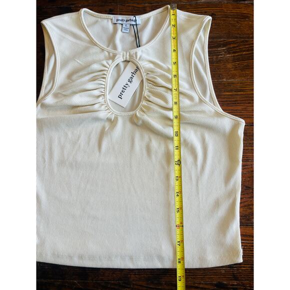 NWT Pretty Garbage Chandon Keyhole Tank Eggnog LARGE - Reg $39 - Picture 6 of 7